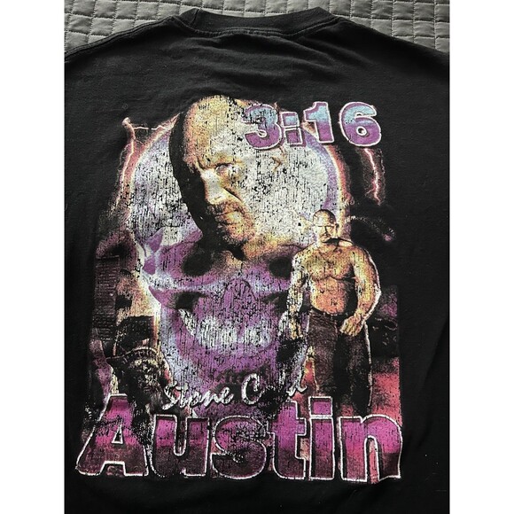 ULTRA RARE VINTAGE STONE COLD STEVE AUSTIN RAP T-SHIRT MEN'S SIZE M RAREST ONE! - Picture 5 of 7